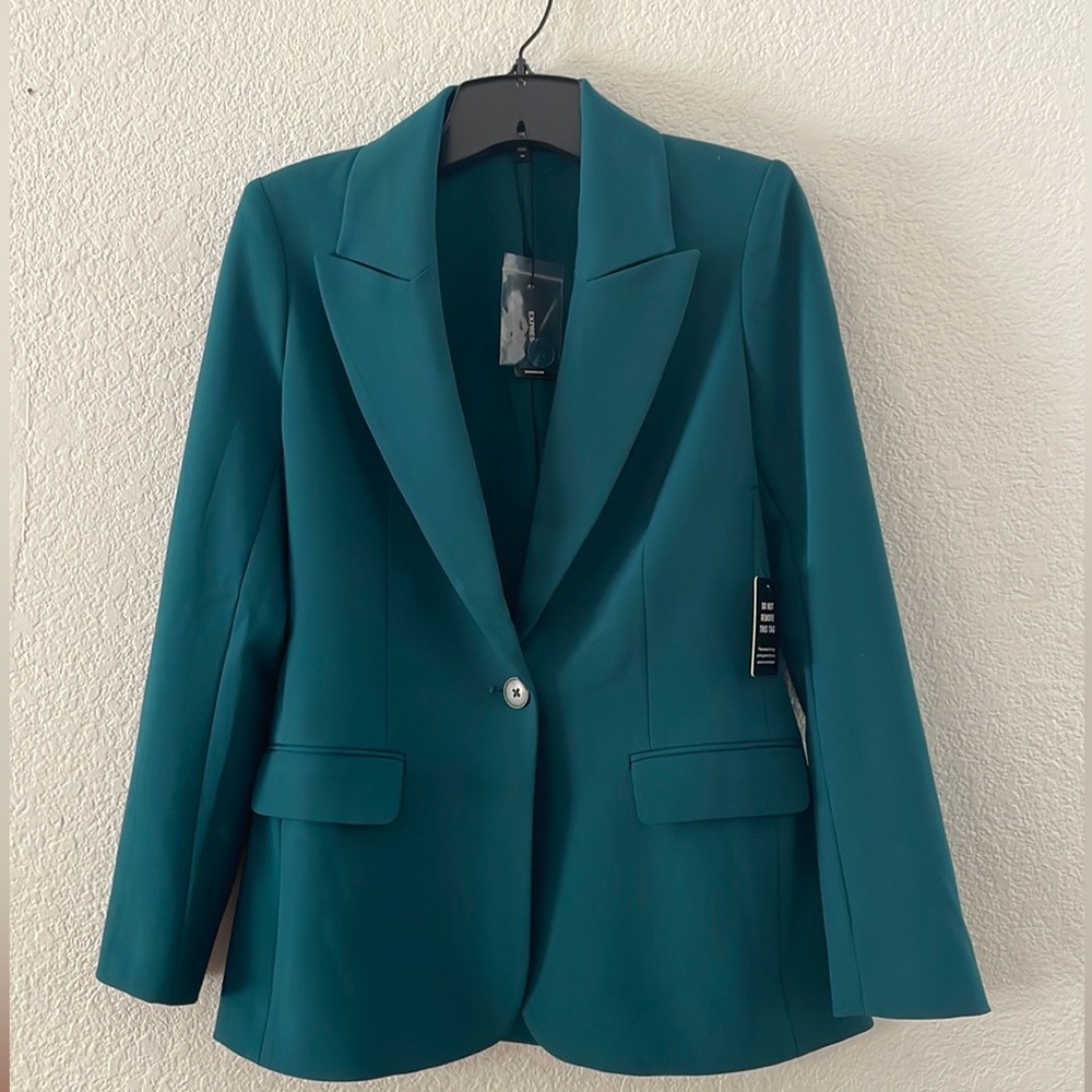 EXPRESS TAILORED GREEN/DEEP TEAL WOMEN BLAZER SIZE XS